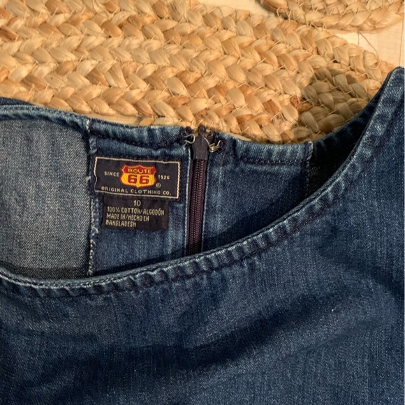 VINTAGE Route 66 denim dress size 10 - Picture 3 of 5